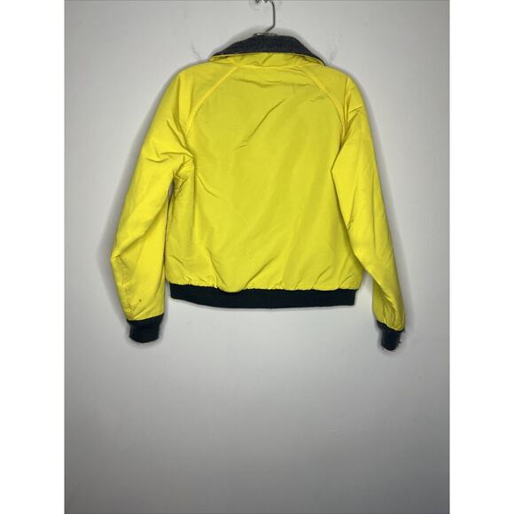 Vintage 80s Woolrich Woman Fleece Lined Yellow Warm Up Jacket Outdoor Medium? - Picture 8 of 10